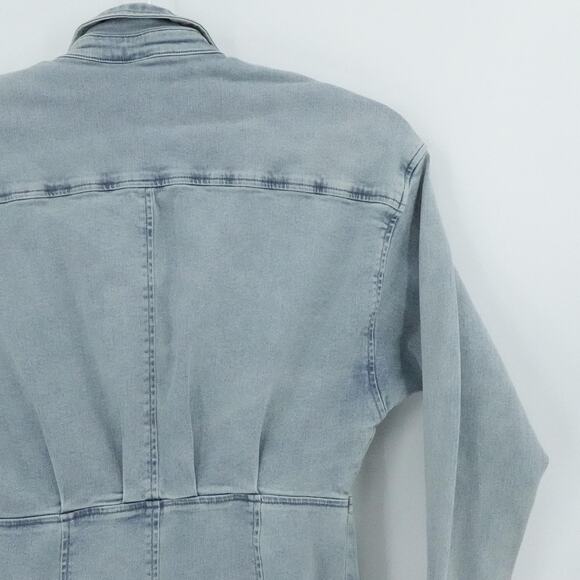 Free People Dress Womens 6 Blue Amber Denim Stretchy Western Boho Casual - Picture 10 of 16